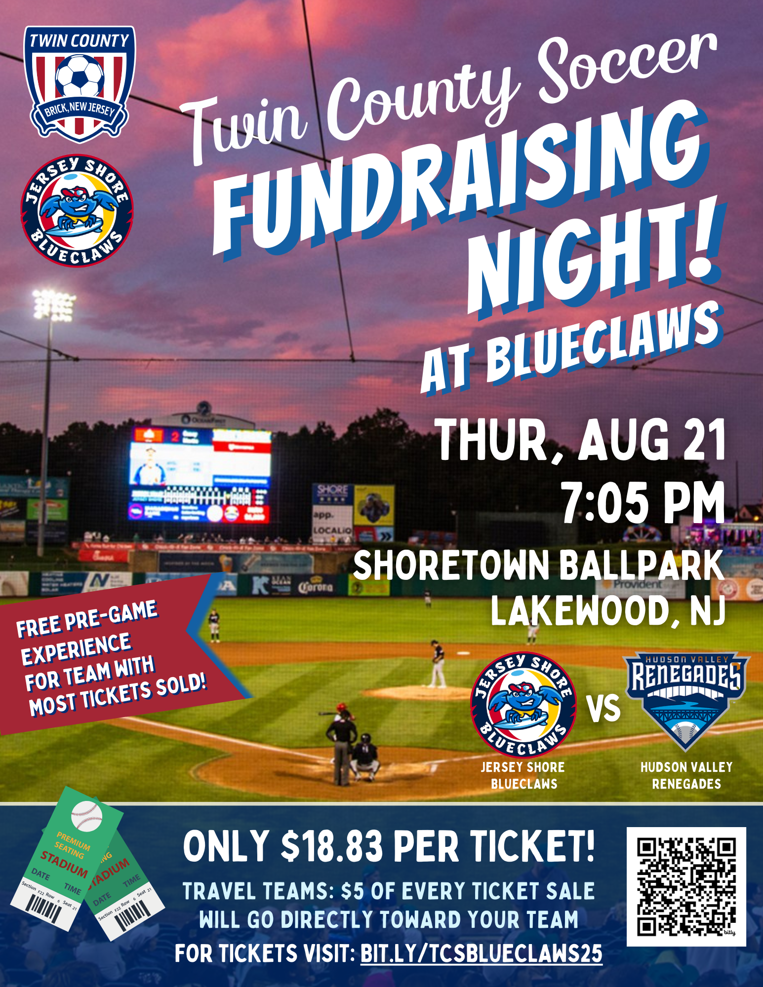 Twin County Soccer at BlueClaws 2025